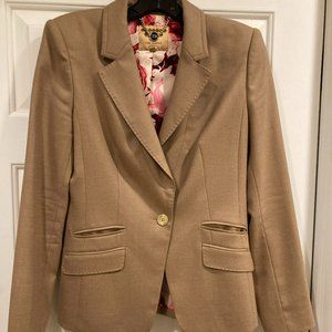 Ted Baker Camel Wool Classic Blazer | Size Medium